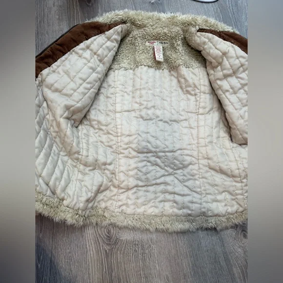 Y2K Abercrombie and Fitch Corduroy Sherpa Trucker Jacket Medium - Picture 6 of 7